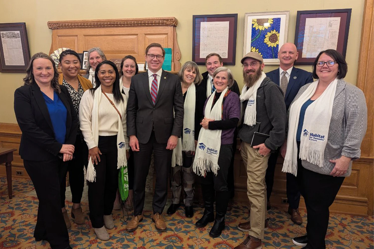 Habitat representatives meeting with Lt. Governor David Toland.