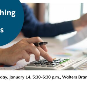 Stretching Your Dollars event flyer. Includes time, date, and location.