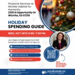 Holiday Spending Guide event banner. Includes event details.