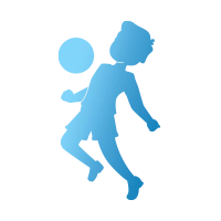 Child and ball icon.