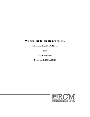 The first sheet of an Independent Auditor's Report.