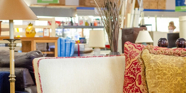 A display of furniture on sale.